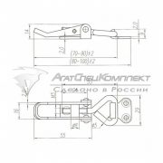 P152 Эксцентриковый замок 77-88 мм. Оцинкованная сталь