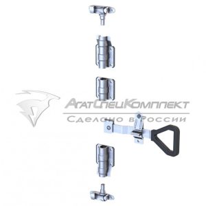 F12.4 Zn Штанговый замок с рукояткой Delta d27 оцинкованный