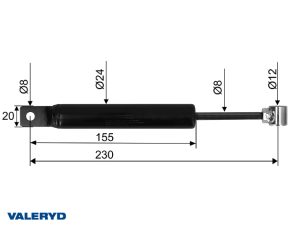 Амортизатор для Peitz PAV/SR 2.7 cc=230 арт 2387003
