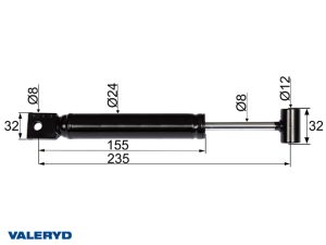 Амортизатор для Peitz PAV/SR 1.3; СС=235 4020003