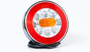 Fristom FT-110 LED Фонарь  задний универсальный, 3-х функциональный (габарит, СТОП, указатель поворота), круглый LED 12/24 В с проводом 1м.